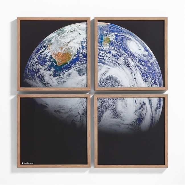 Smithsonian 4-Piece Earth Framed Wall Art Print - Image 0