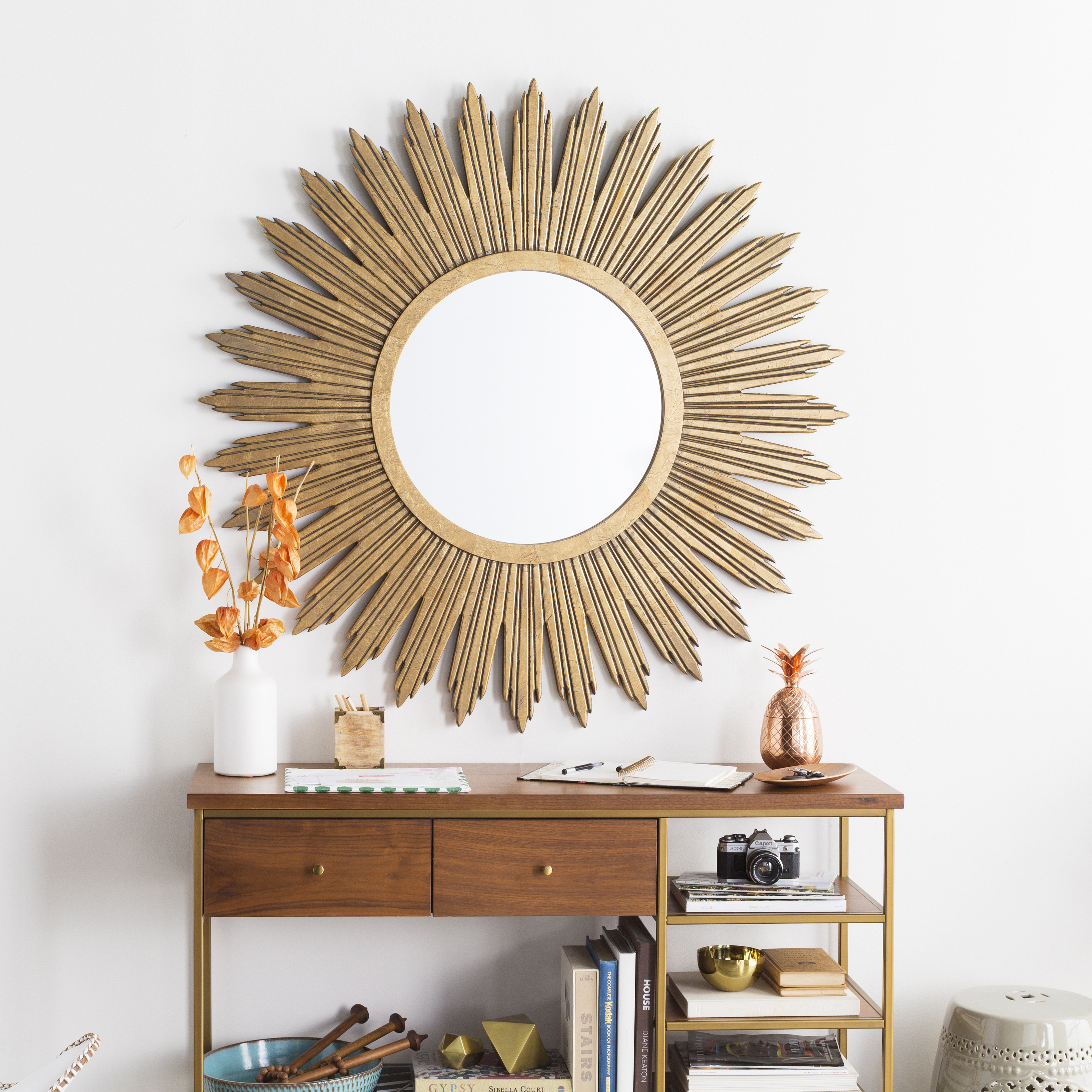 Altair Gold 47"H x 47"W x 2"D Accent Mirror - Image 2