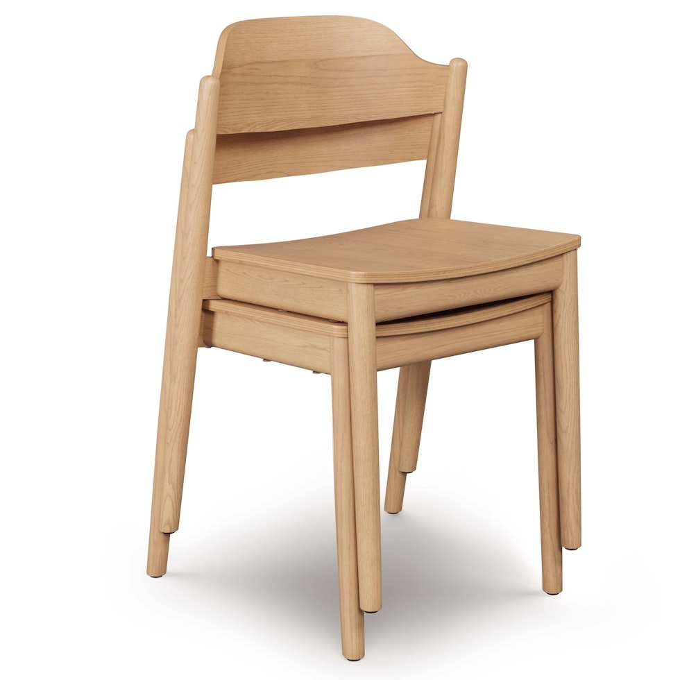 Sylvo Stackable Dining Chair - White Oak - Image 1