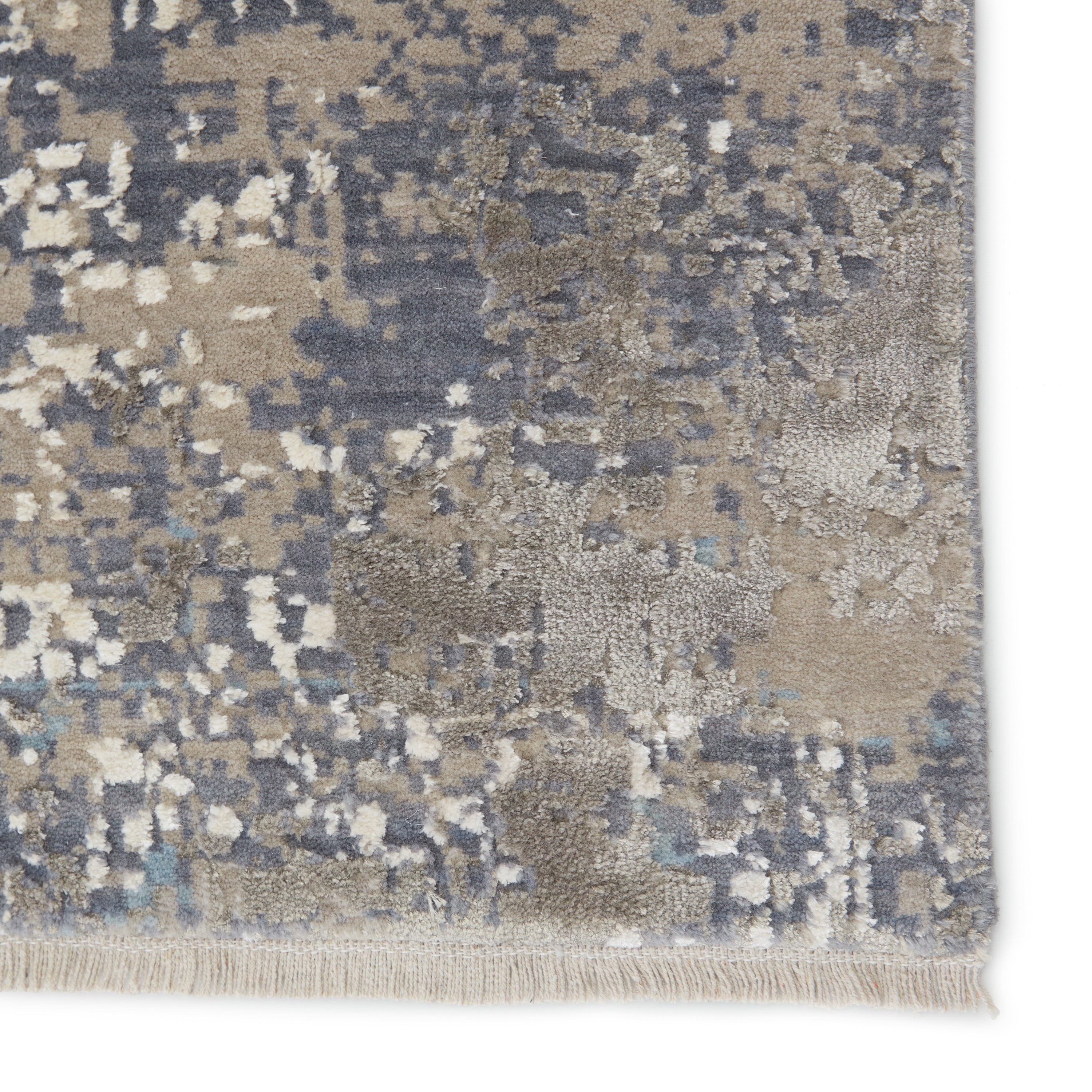 Adriatic Abstract Gray/ Light Blue Area Rug (5'3"X7'6") - Image 3