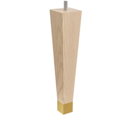 Square Tapered Ash Leg With 1" Ferrule And Clear Finish - Image 0