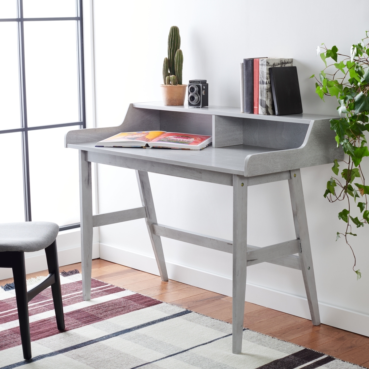 Wrigley Desk - Dark Grey - Safavieh - Image 1