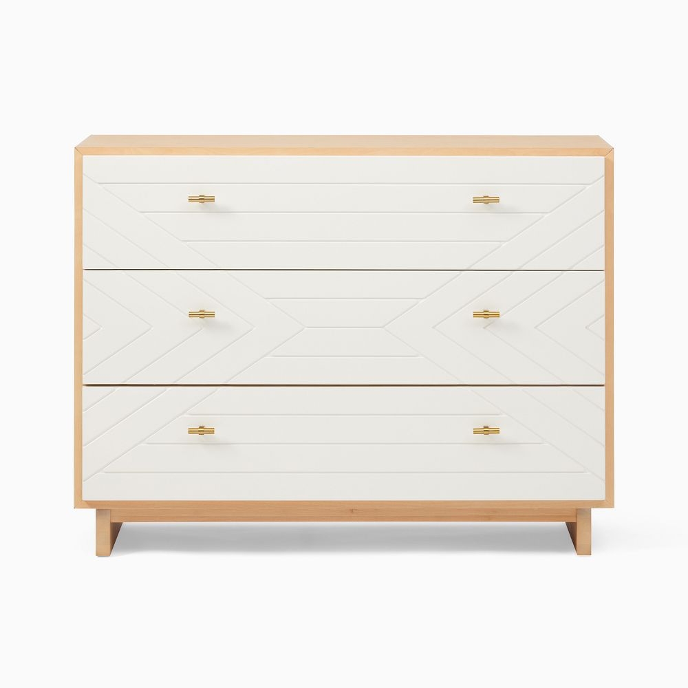 Cora Carved Dresser, Natural + Simply White, WE Kids - Image 3