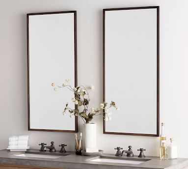 Matte Black Kensington Slim Rectangular Mirror, 20 x 42" - Image 5