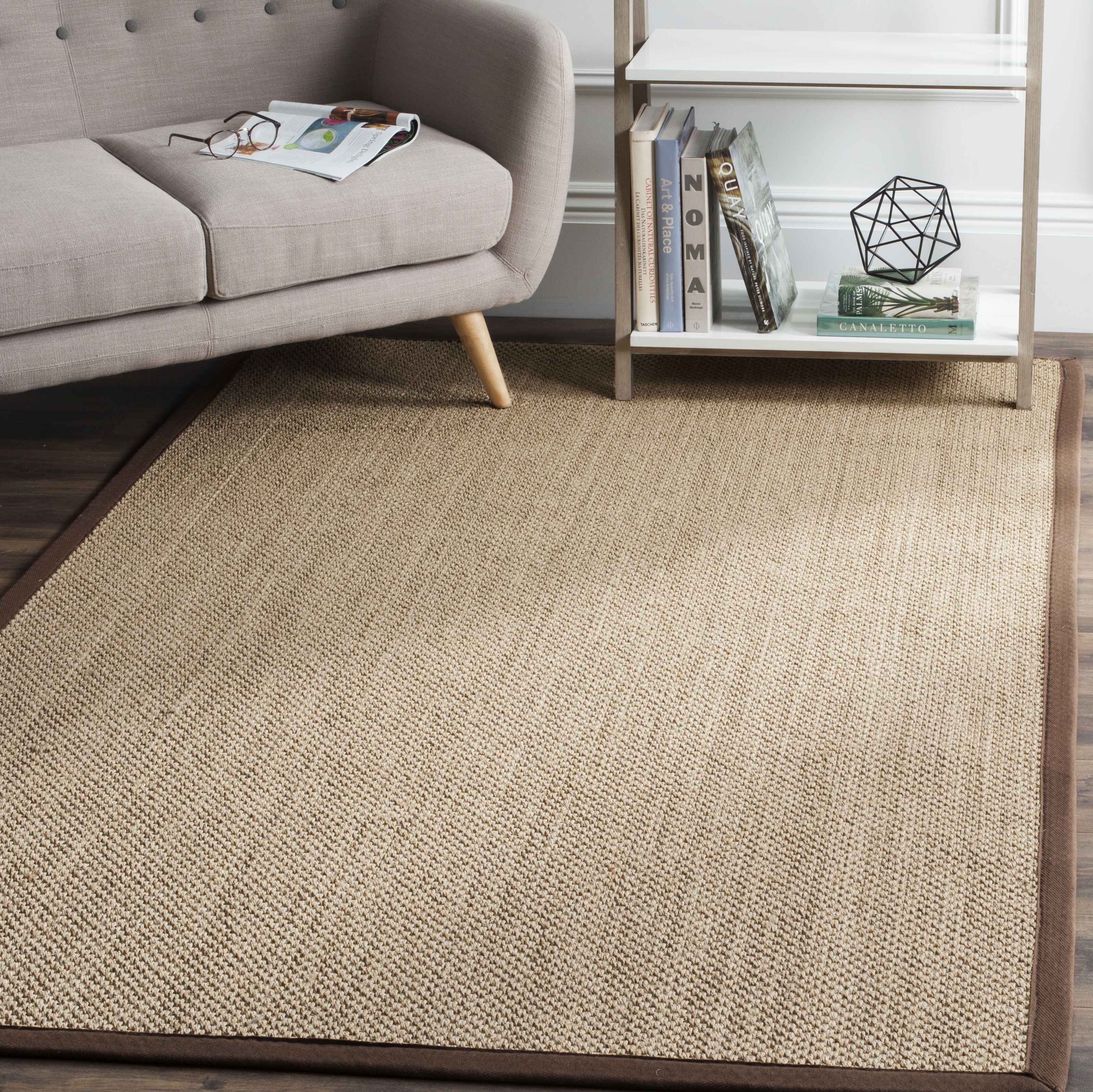 Arlo Home Woven Area Rug, NF141C, Maize/Brown,  5' X 8' - Image 1