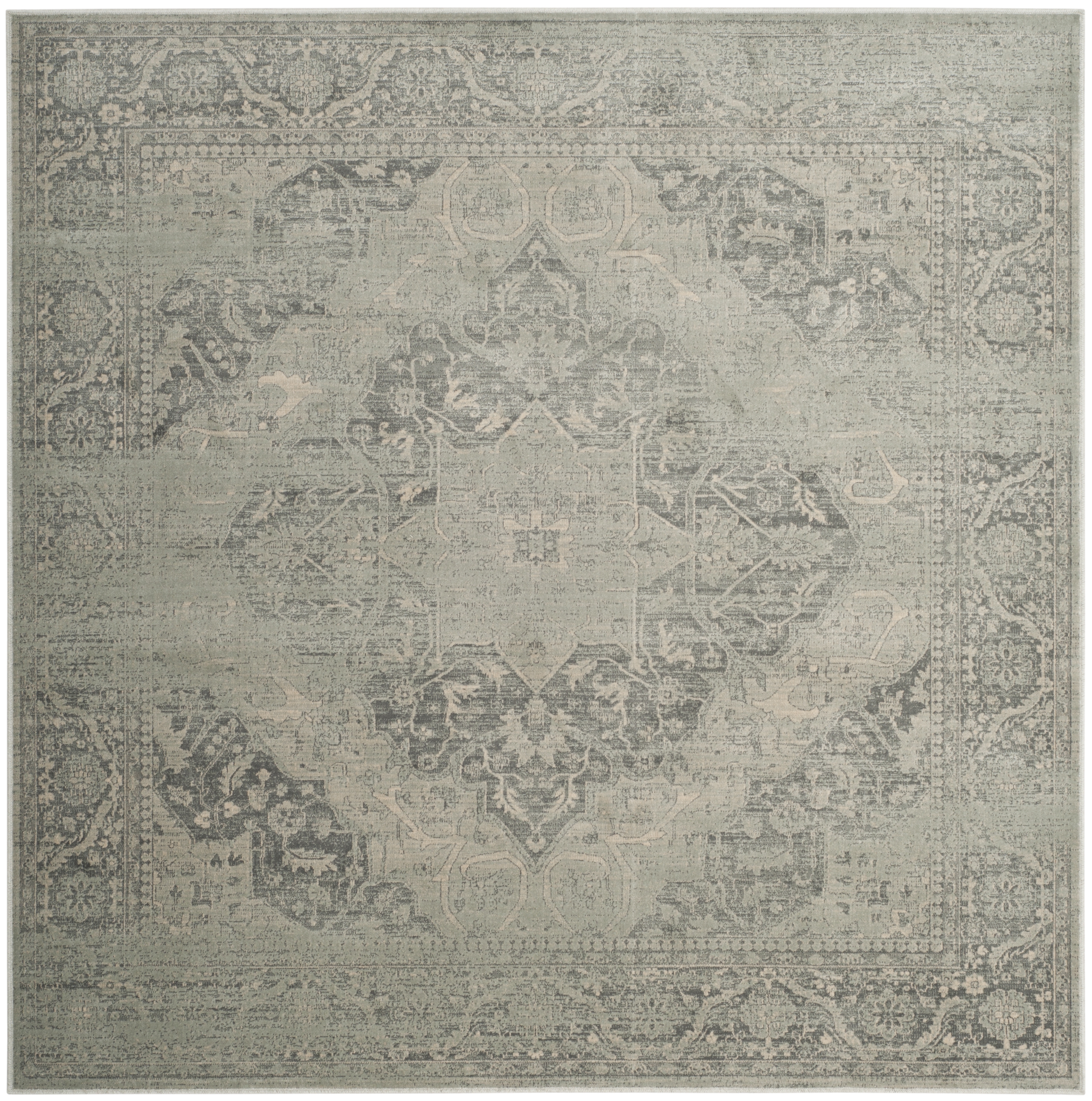 Arlo Home Woven Area Rug, VTG159-7660, Silver,  6' X 6' Square - Image 0