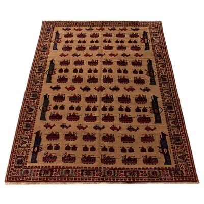 One-of-a-Kind Irlando Hand-Knotted New Age 7'2" x 10' Wool Area Rug in Brown - Image 0