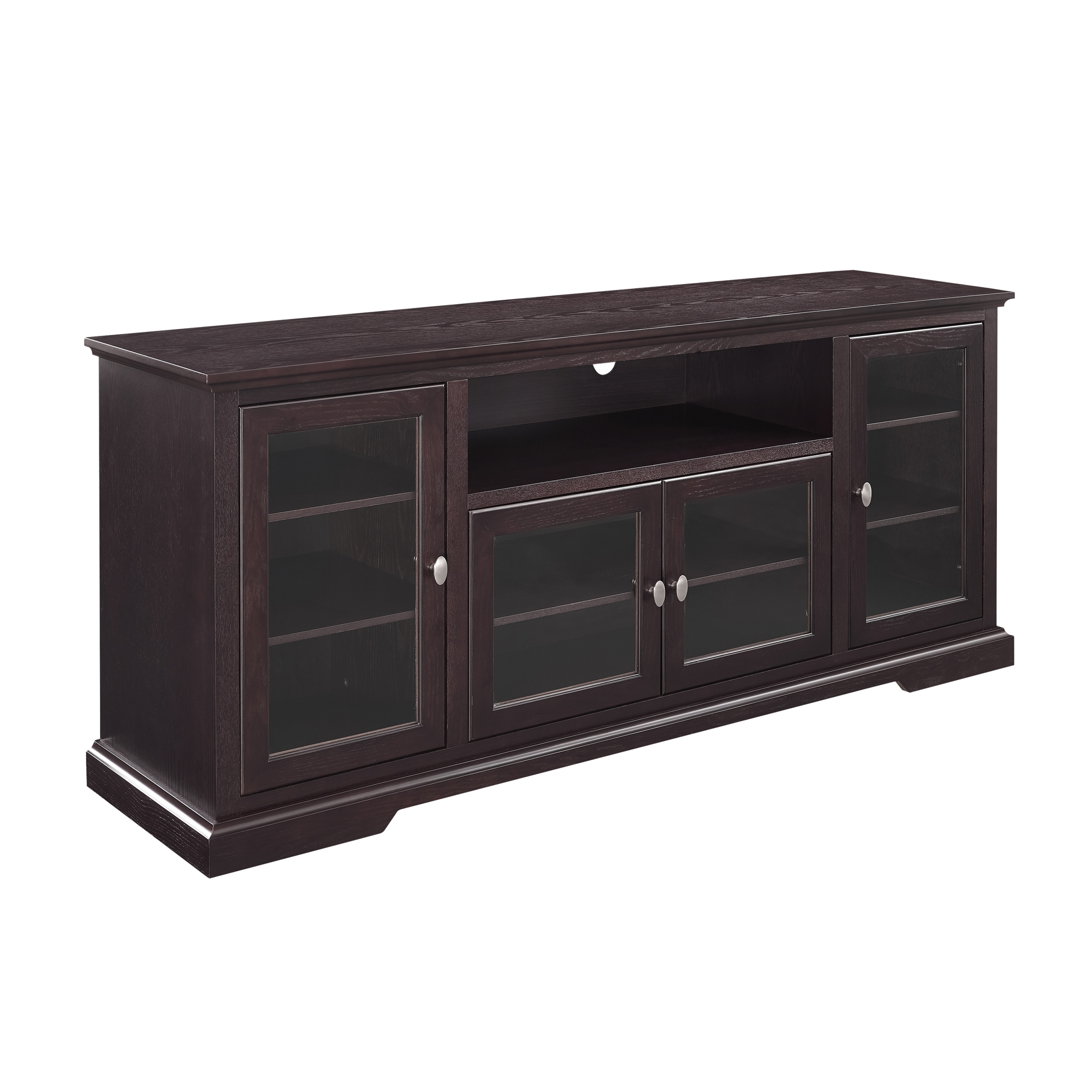 70" Traditional Wood TV Stand - Espresso - Image 0