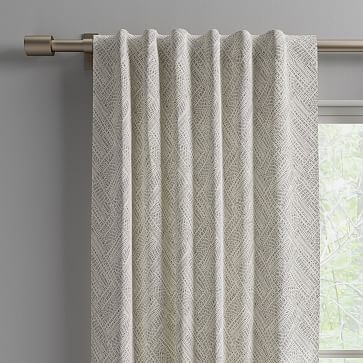 Cotton Canvas Fragmented Lines Curtains, 48"x84", Iron Gate - Image 2