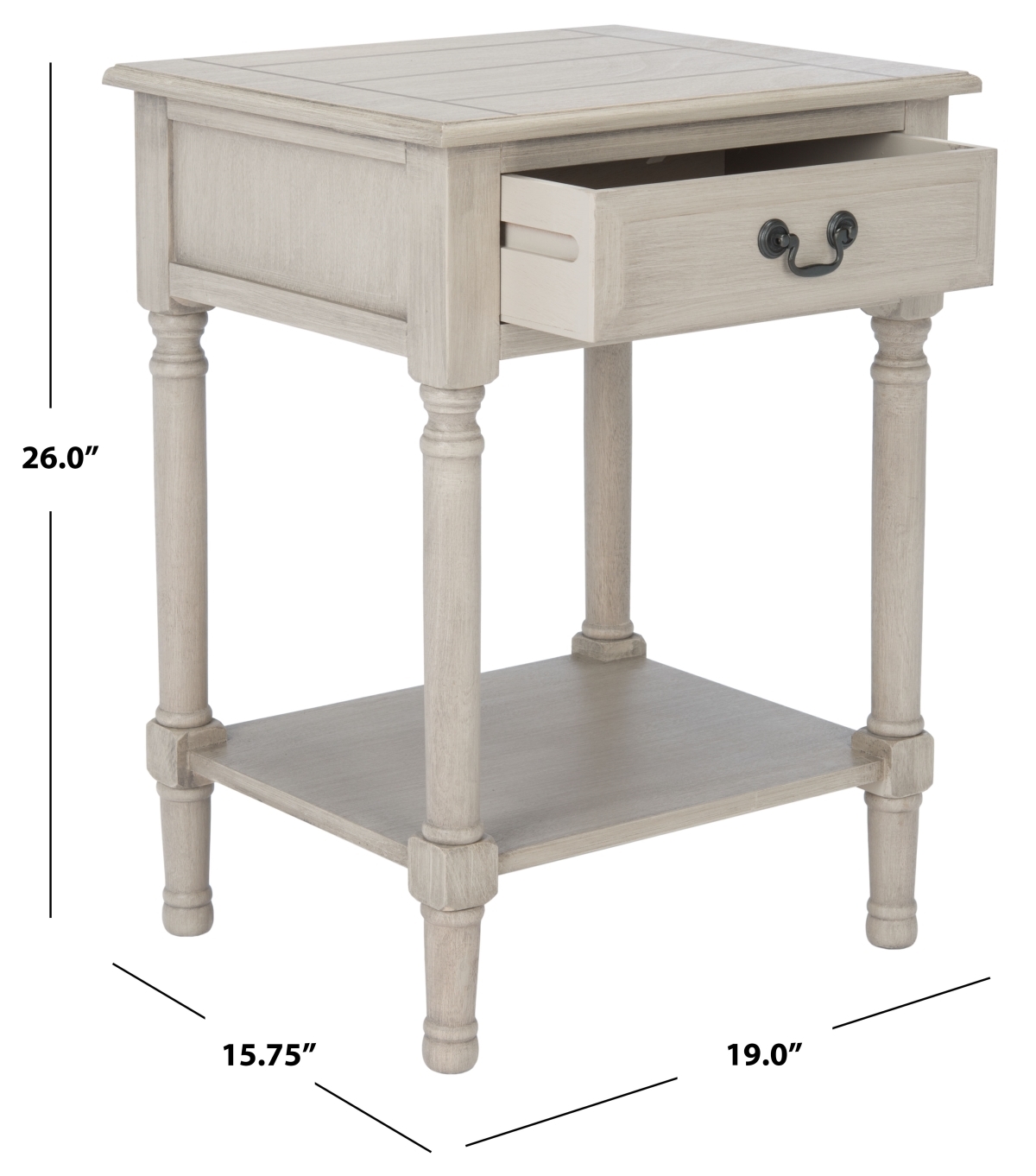 Whitney 1 Drawer Accent Table - Greige - Safavieh - Image 7