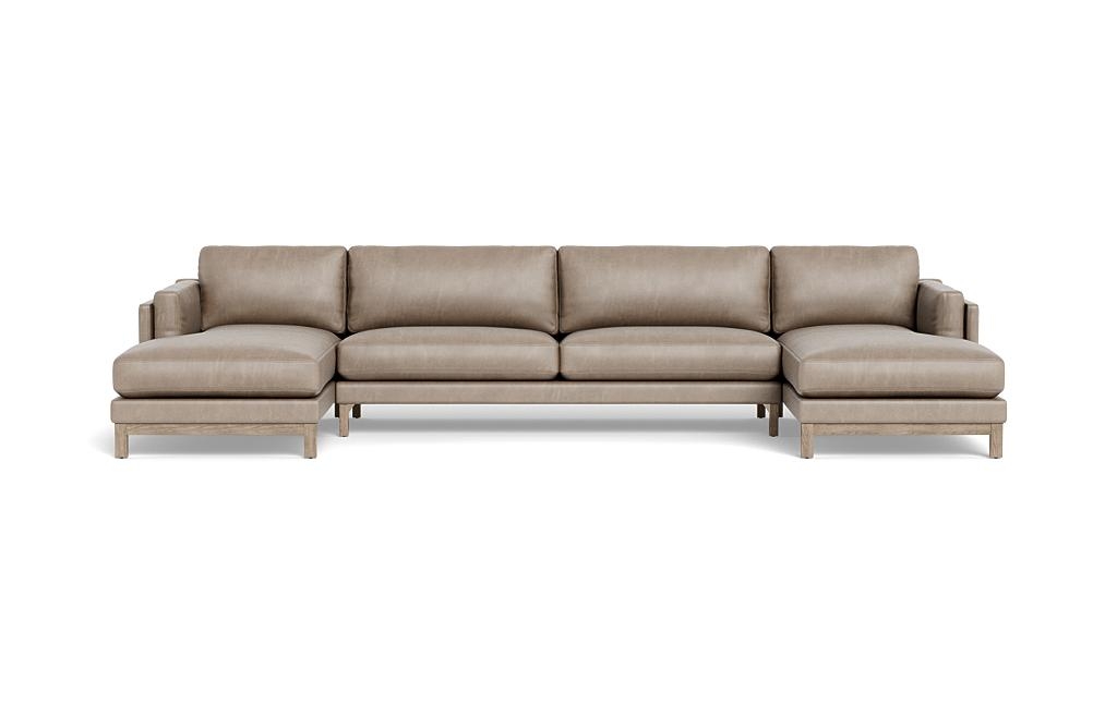 Gaby Leather 3-piece 4-Seat U-Sectional - Image 0