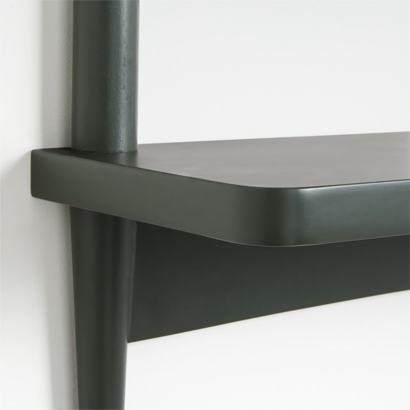 Hampshire Olive Green Wood 2-Tier Kids Wall Shelf - Image 3