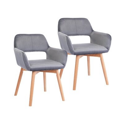 Andrianne Velvet Upholstered Arm Chair - Image 0