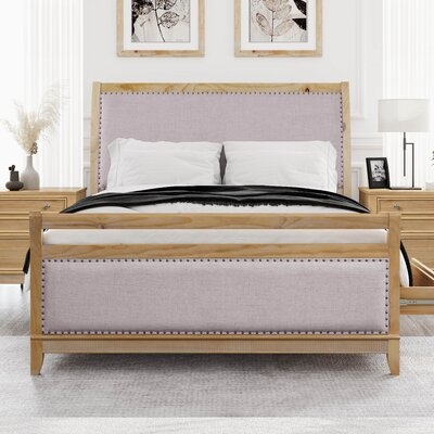 Hazel Upholstered 4 Drawers Wood Platform Bed - Image 0
