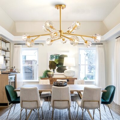 Modern Creative Gold Globe Chandelier Dna Ceiling Light Sputnik Ceiling Light Dimmable With 12 Lighting Fixture For Living Room Dining Room - Image 0
