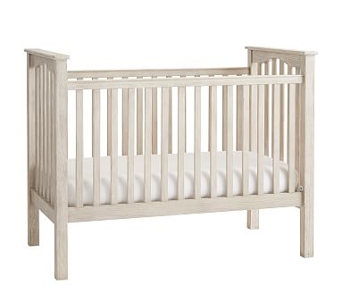 Kendall Convertible Crib &amp; Lullaby Supreme Mattress Set, Weathered White, In-Home Delivery - Image 0