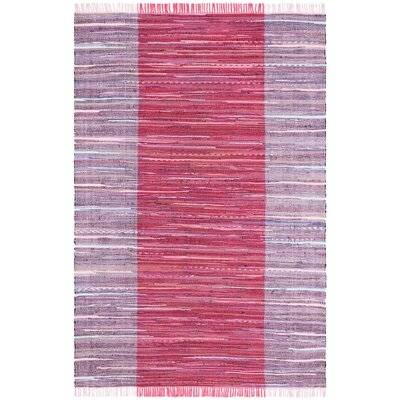 Handmade Flatweave Cotton Red/Gray Area Rug - Image 0