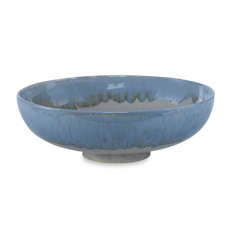 Kravet Jerra Ceramic Decorative Bowl in Blue/Green/White - Image 0