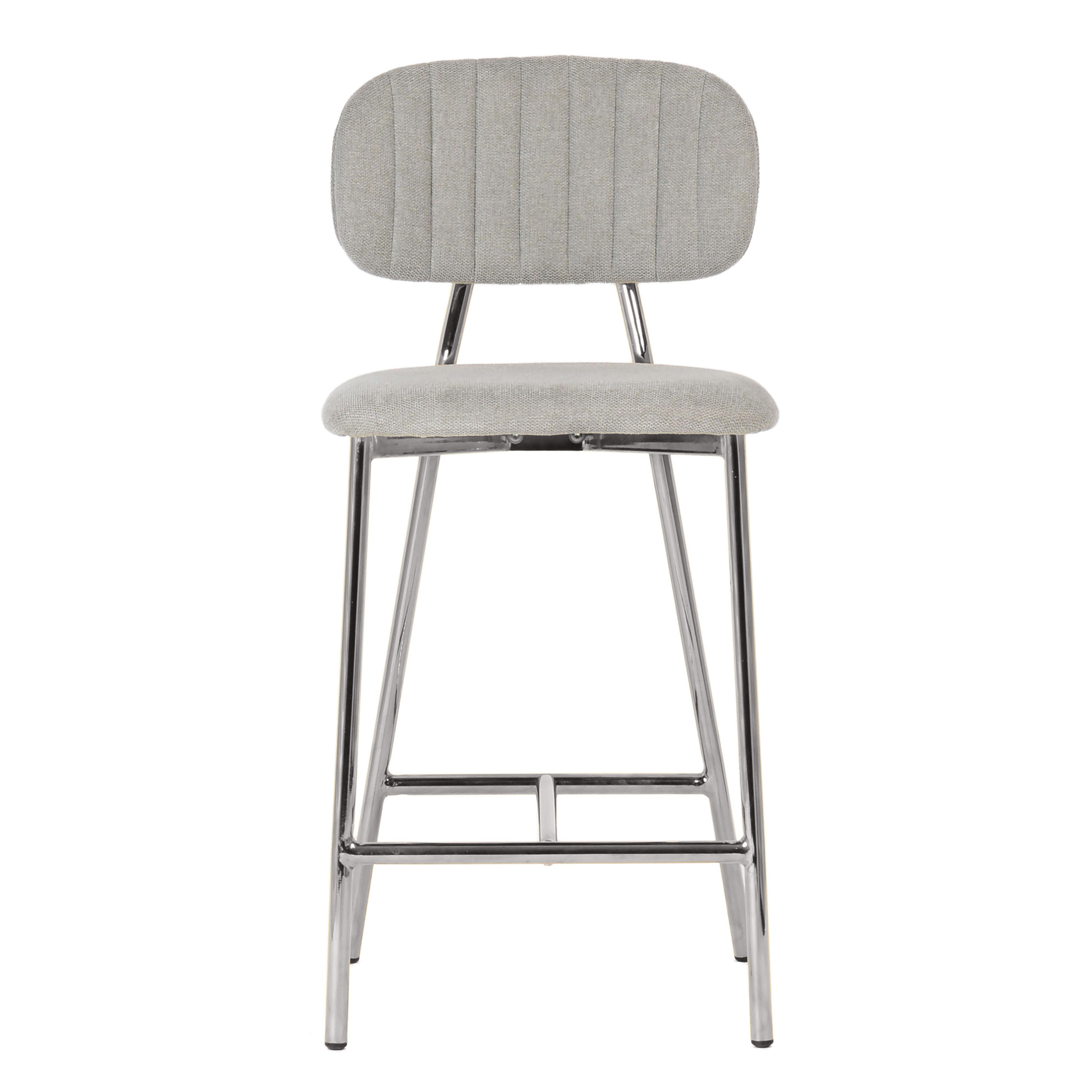 Ariana Grey Counter Stool - Silver Legs (Set of 2) - Image 2