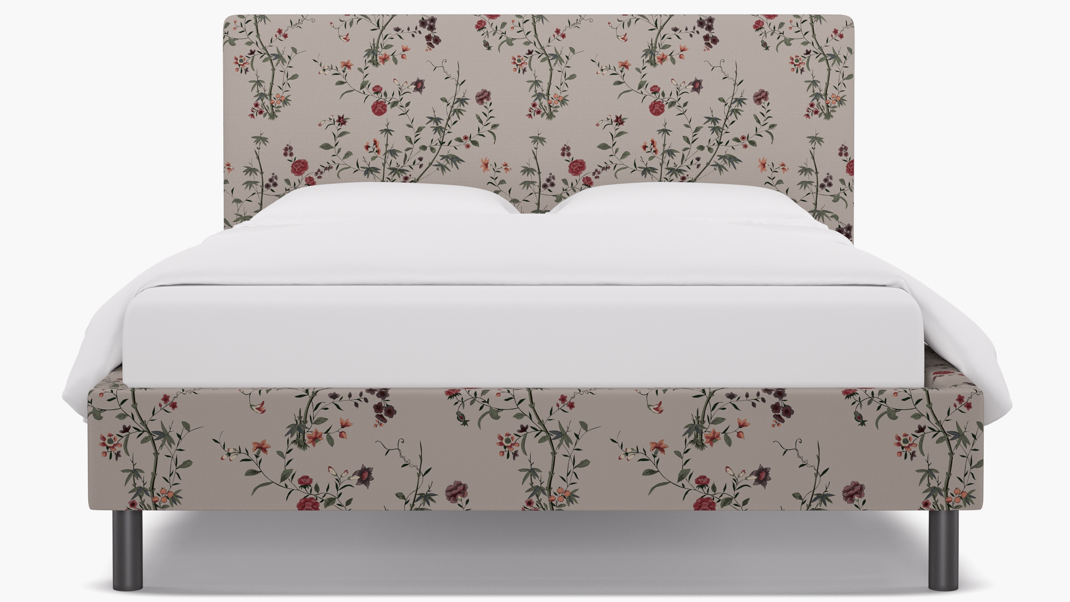 Tailored Platform Bed, Multi Bamboo Garden, Queen - Image 0