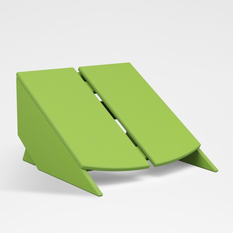 Paso Lime Outdoor Patio Adirondack Chair Ottoman by POLYWOOD® - Image 1