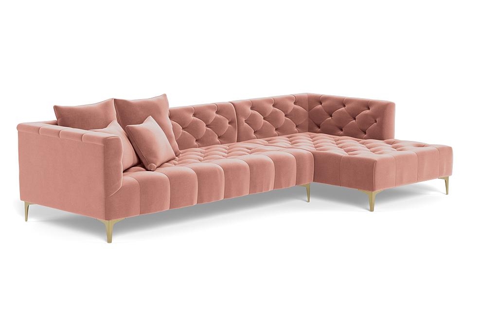 Ms. Chesterfield Sectional Sofa with Right Chaise by Apartment Therapy - Image 1