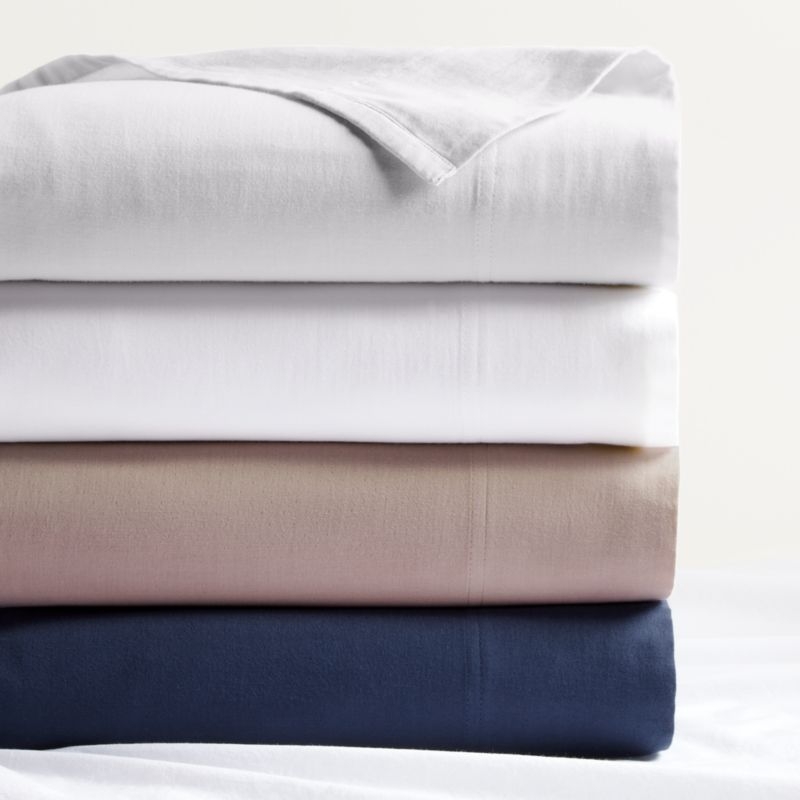 Aire Organic Cotton White Full/Queen Bed Sheet Set - Image 3