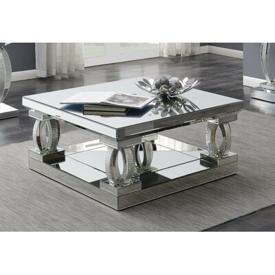 Acantha Floor Shelf Coffee Table with Storage - Image 0