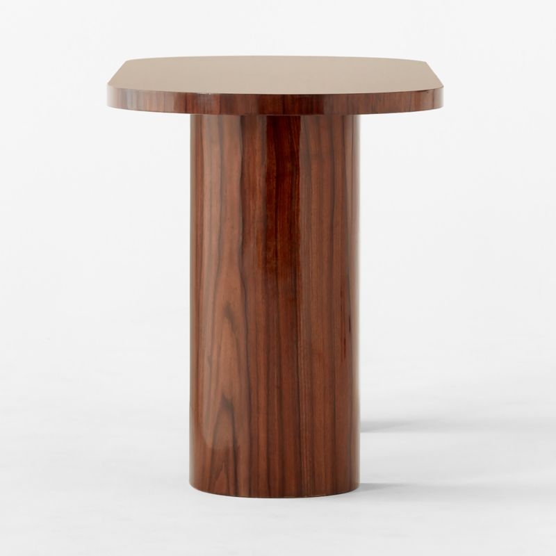 Marisa High-Gloss Walnut Wood Desk 60" - Image 3