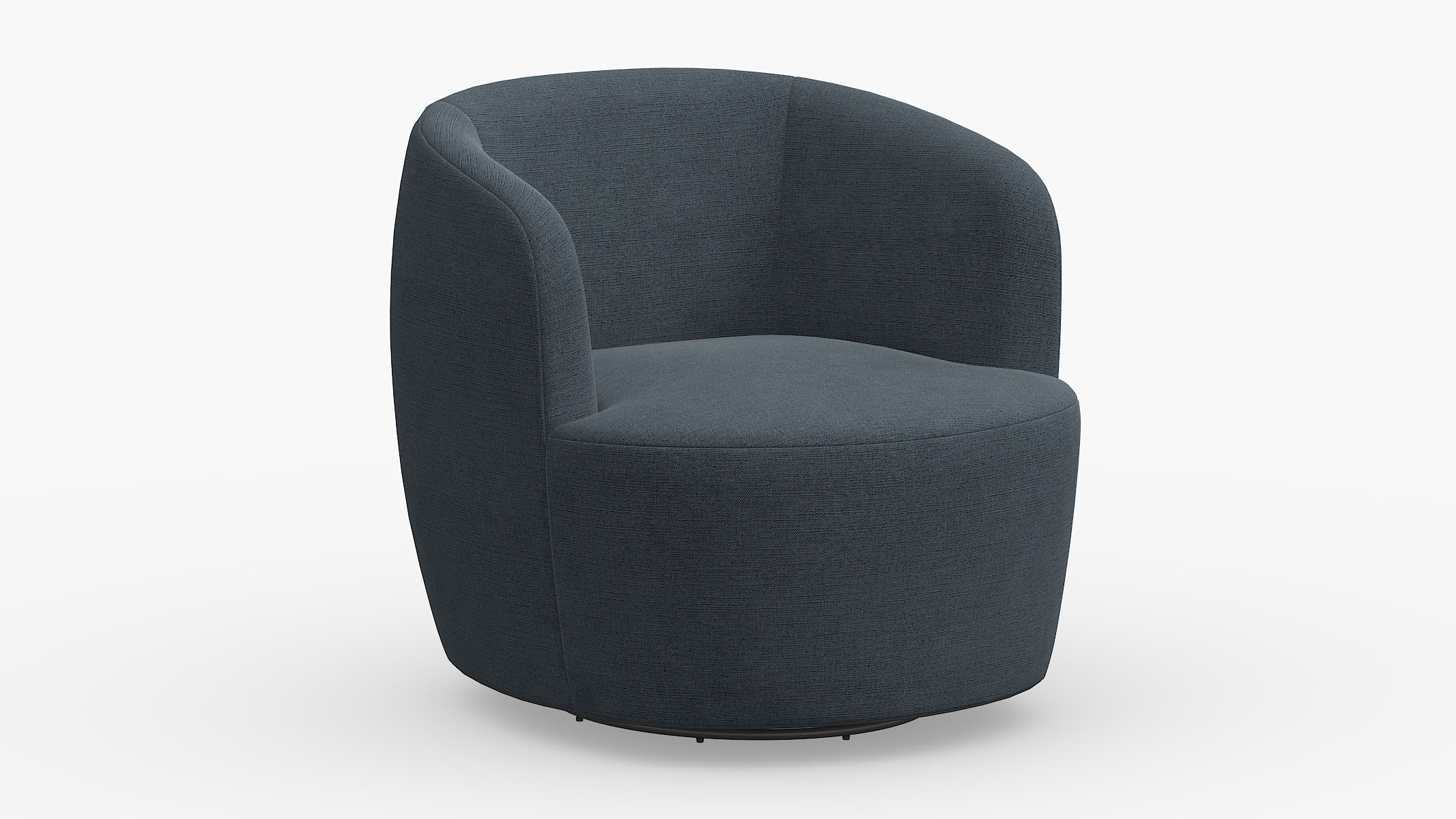 Tub Swivel Chair, Navy Everyday Linen - Image 0