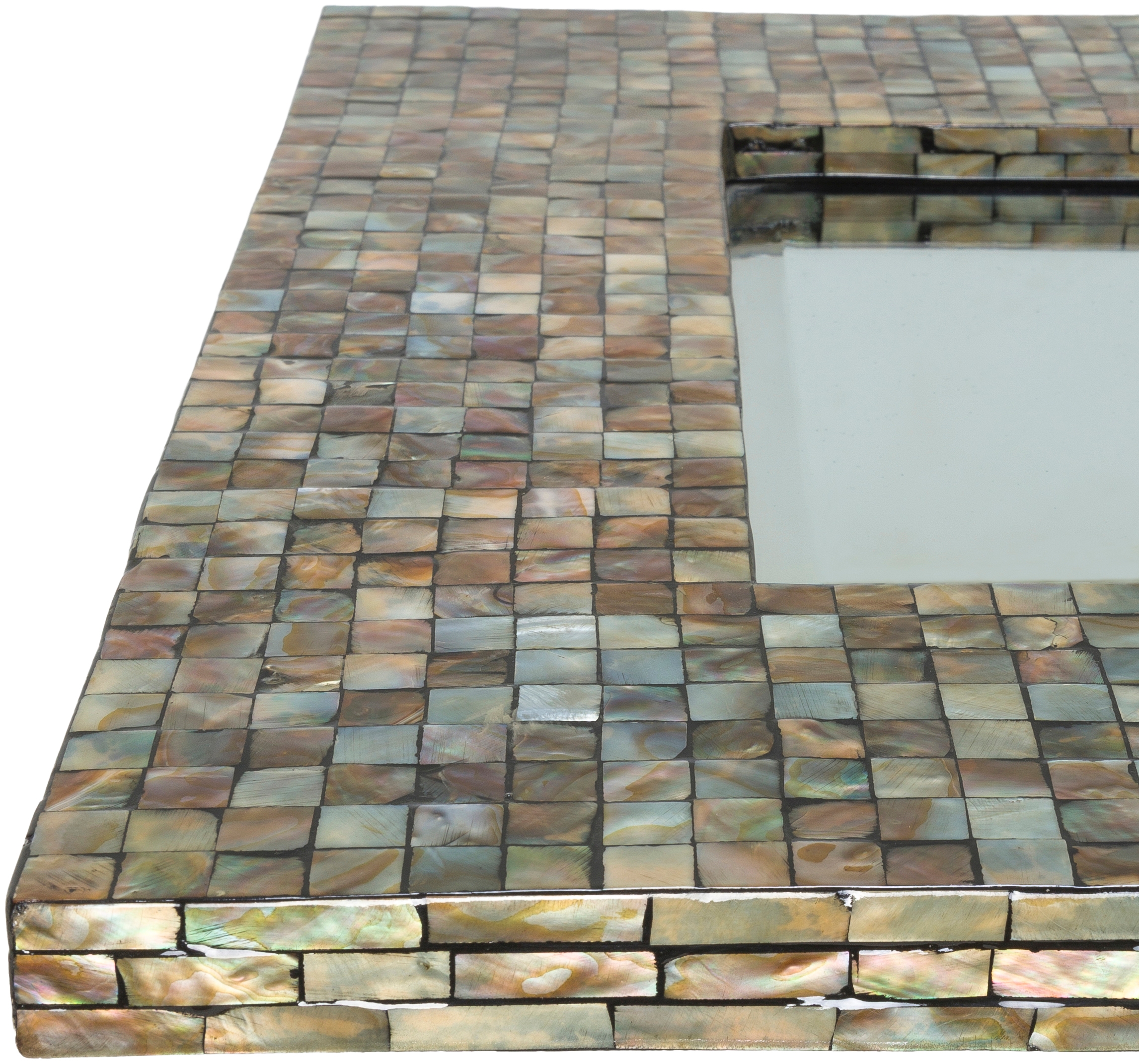 Iridescent Brown 59"H x 24"W x 1"D Full Length Mirror - Image 1