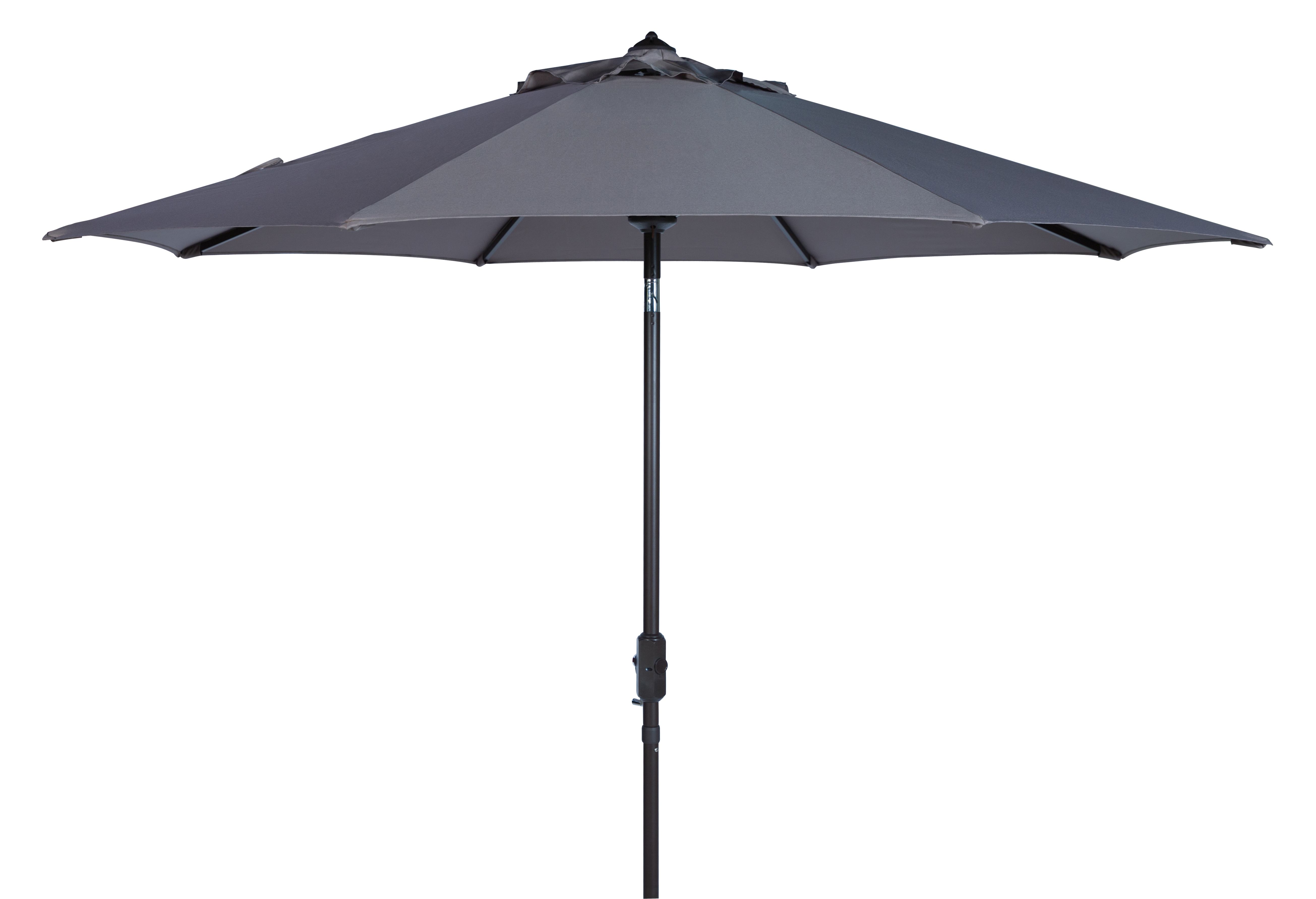Uv Resistant Ortega 9 Ft Auto Tilt Crank Umbrella - Grey - Safavieh - Image 0