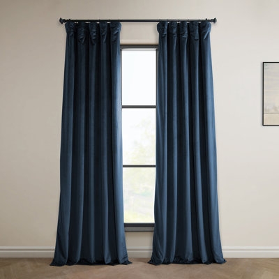 Matra Plush Velvet Curtains for Bedroom - Room Darkening Curtains for Living Room Window Single Panel - Image 0