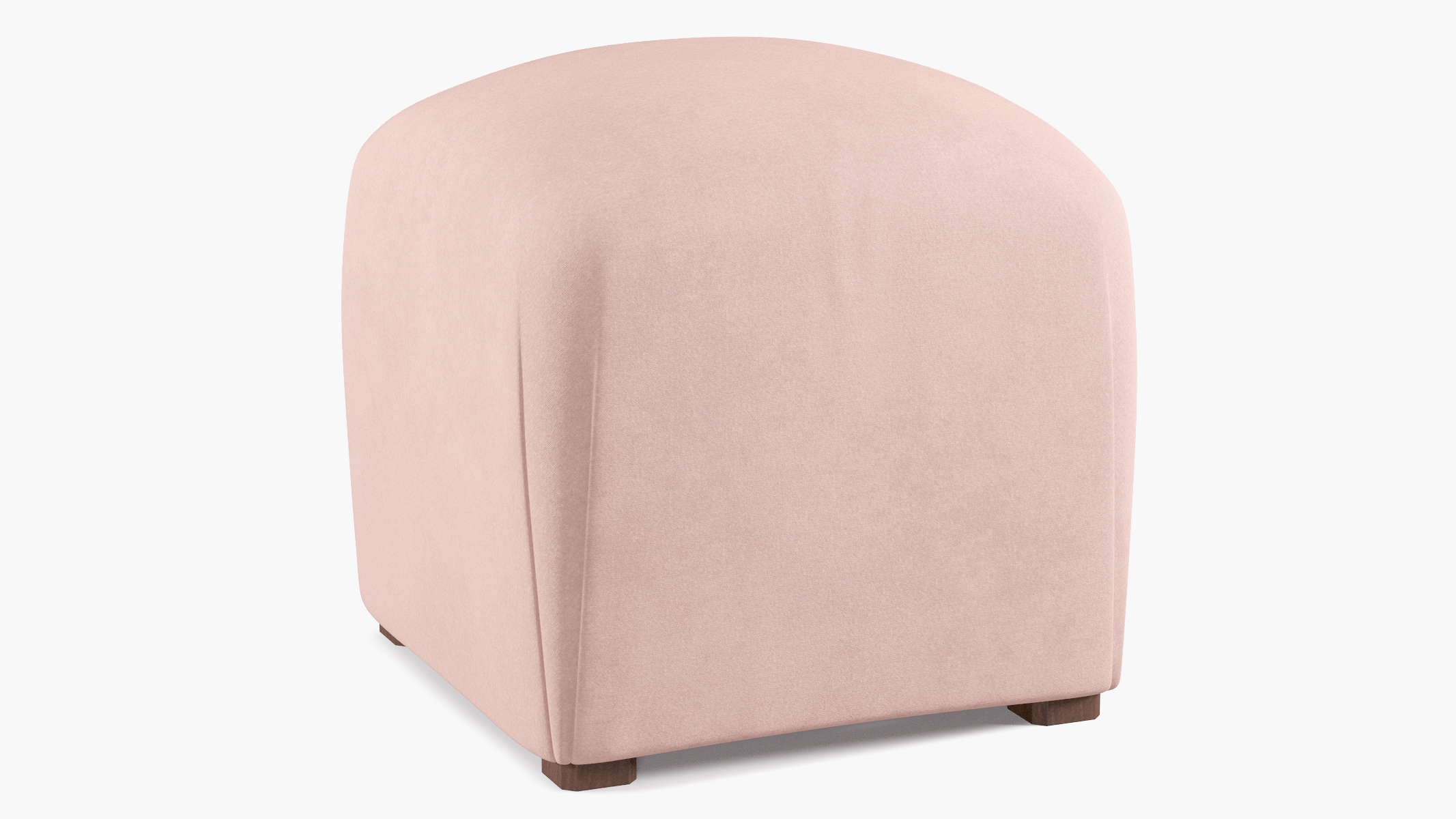 Deco Ottoman, Blush Classic Velvet - Image 1