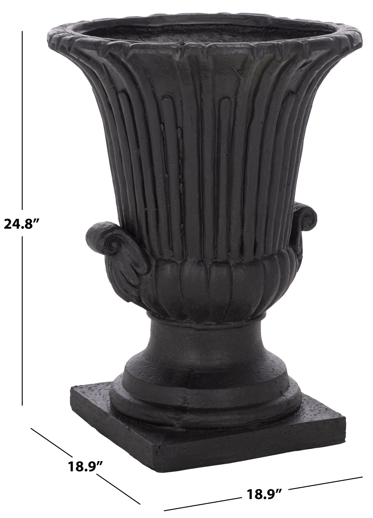 Atlas Planter Pot - Black - Safavieh - Image 5