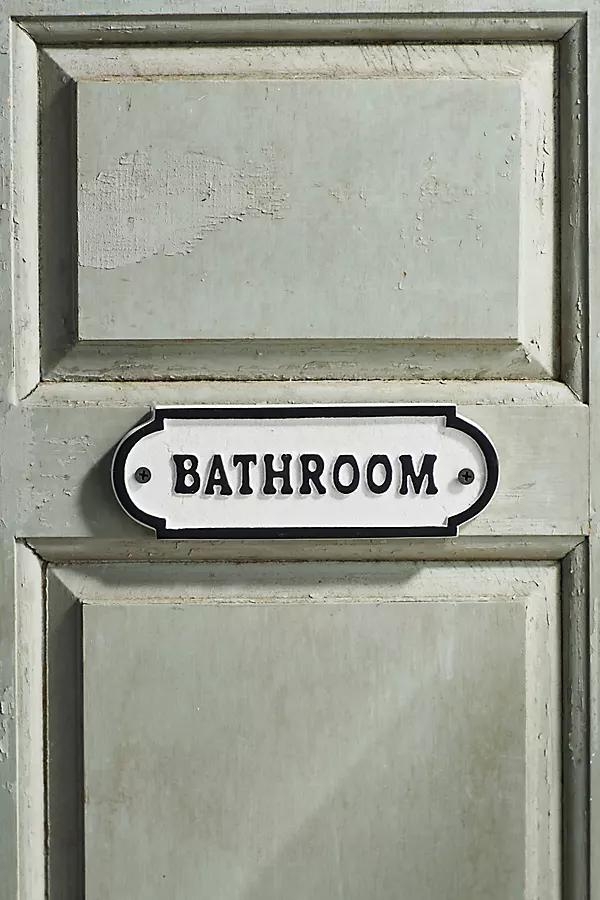 Bathroom Cast Iron Sign - Image 0