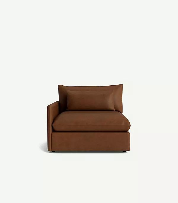 James Modular Leather One-Arm Chair - Image 0