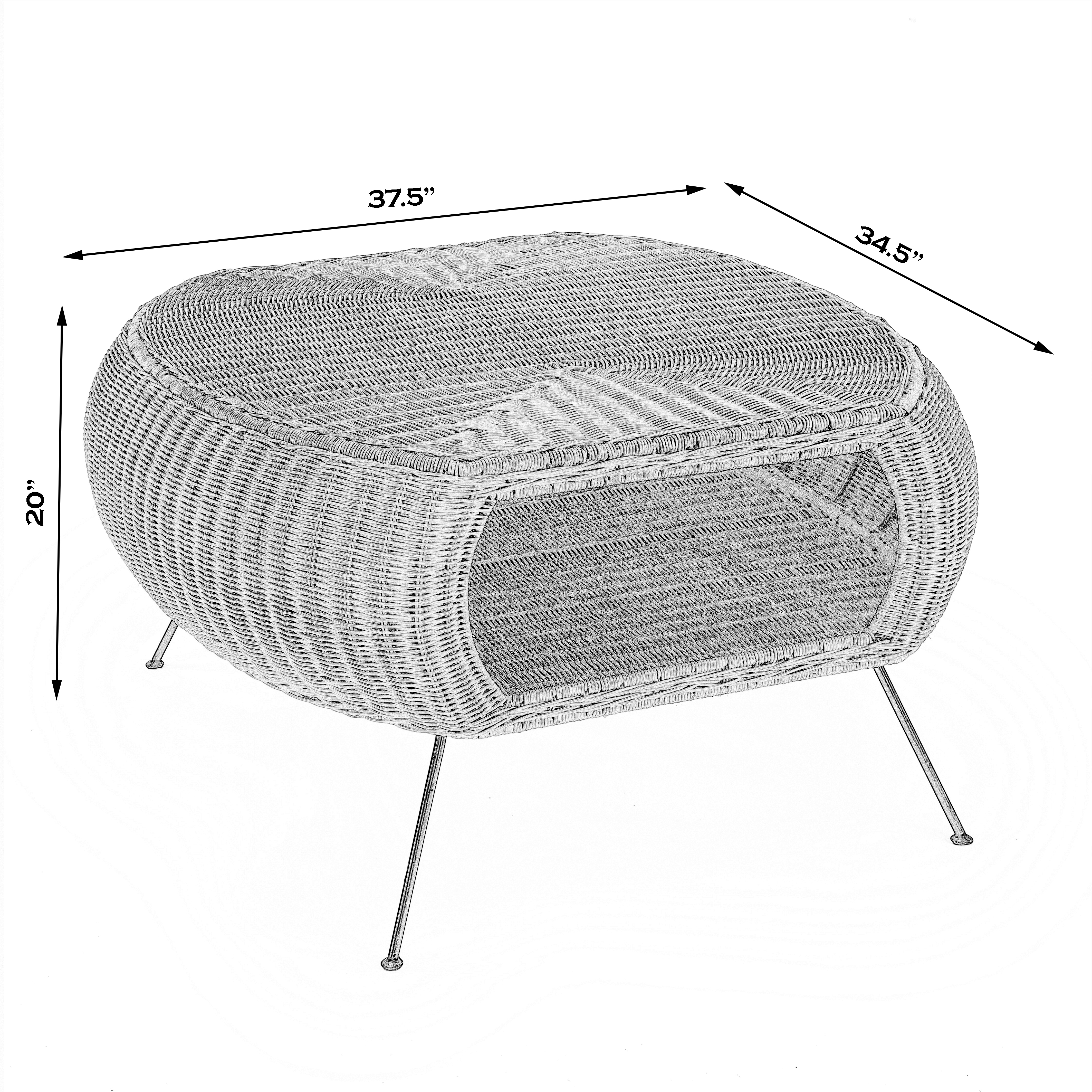 Coralitta Natural Rattan Coffee Table - Image 2