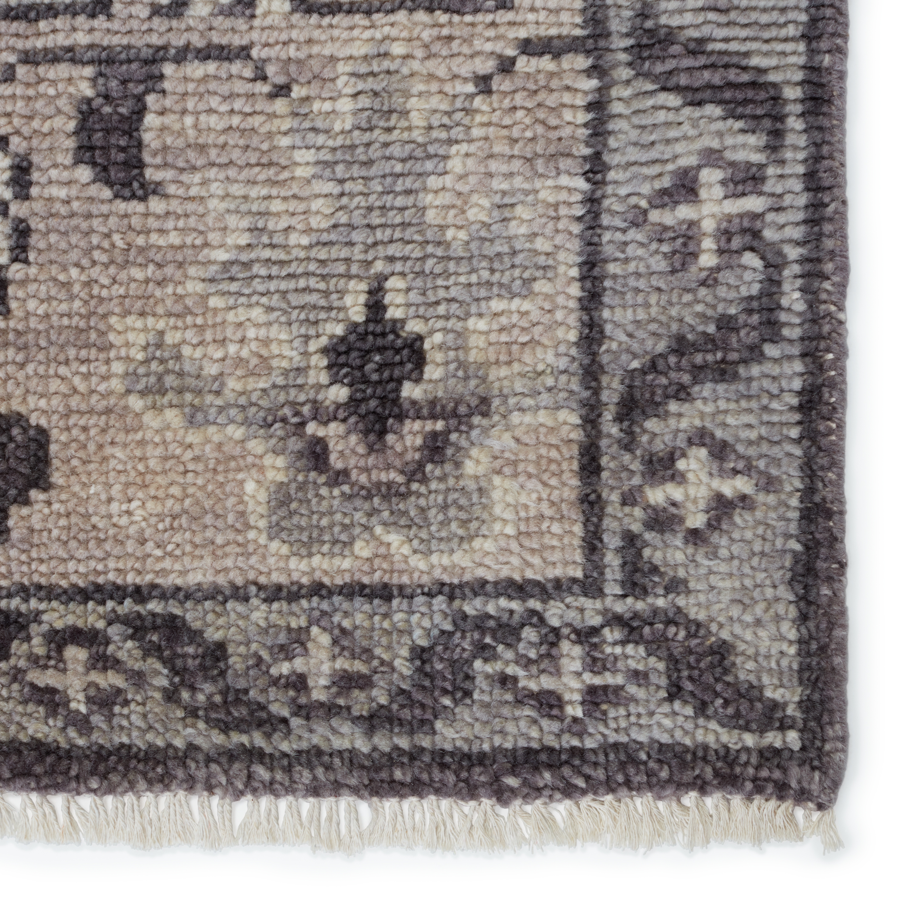 Kella Hand-Knotted Medallion Gray Area Rug (10'X14') - Image 3