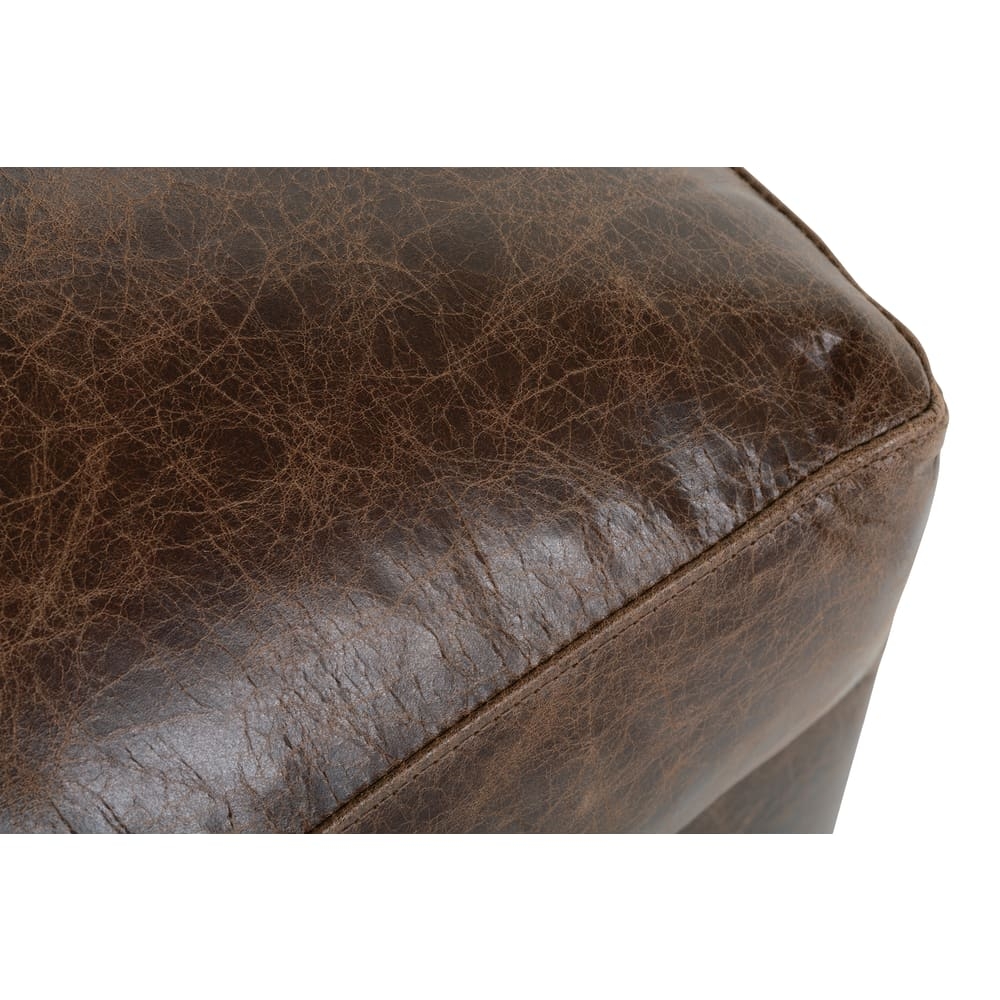 Lilah Leather Ottoman - Image 3
