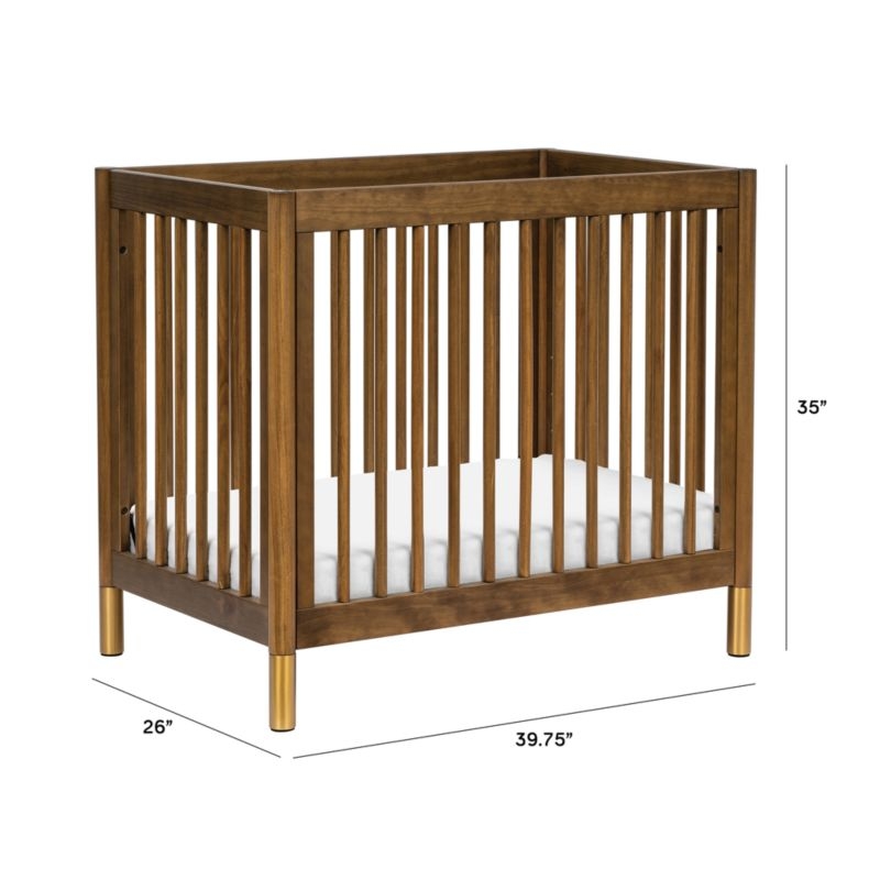 Babyletto Gelato Walnut Wood 4-in-1 Convertible Mini Crib - Image 8