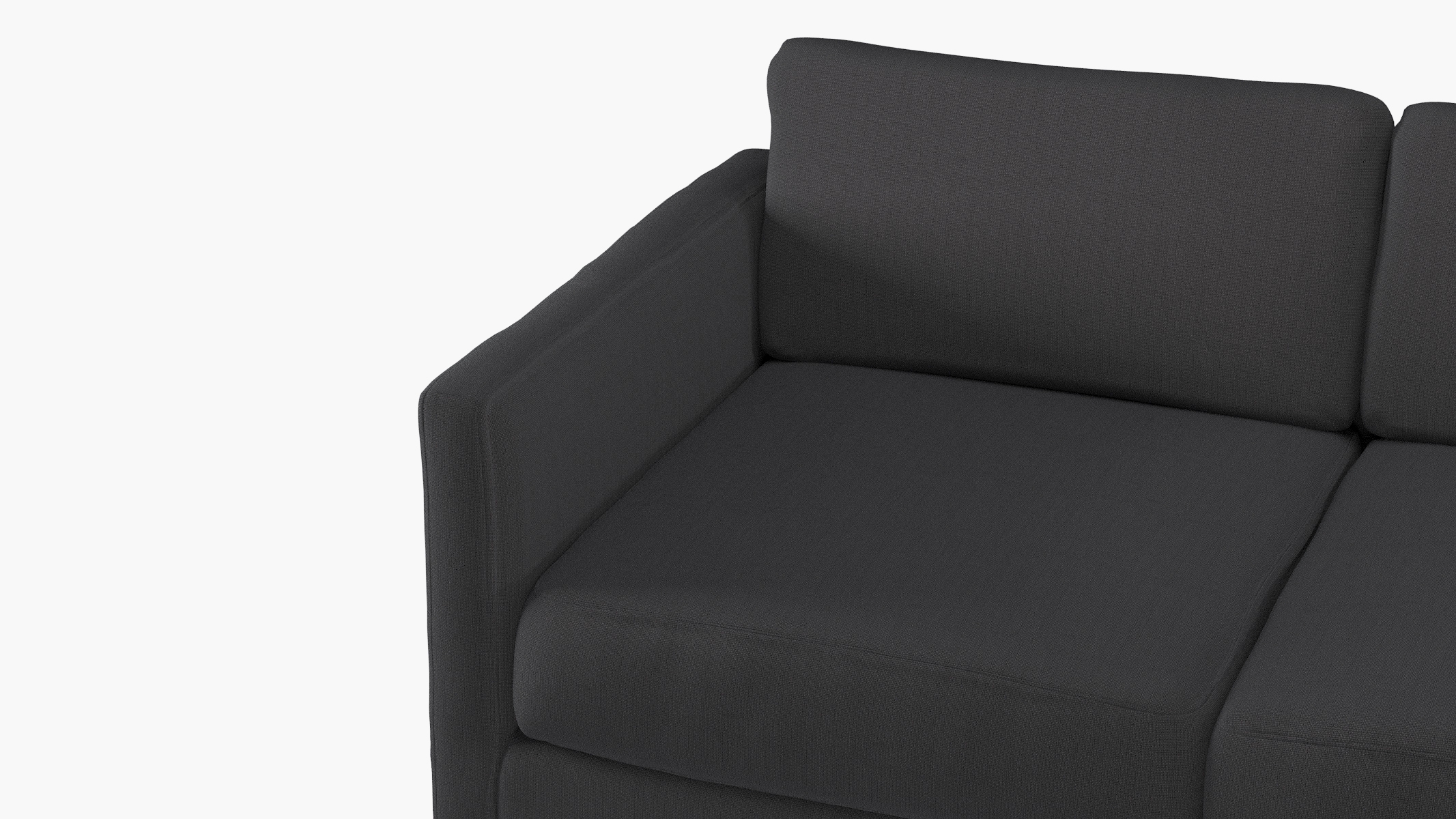 Right Facing Modern Sectional, Slate Linen, Bronze - Image 5