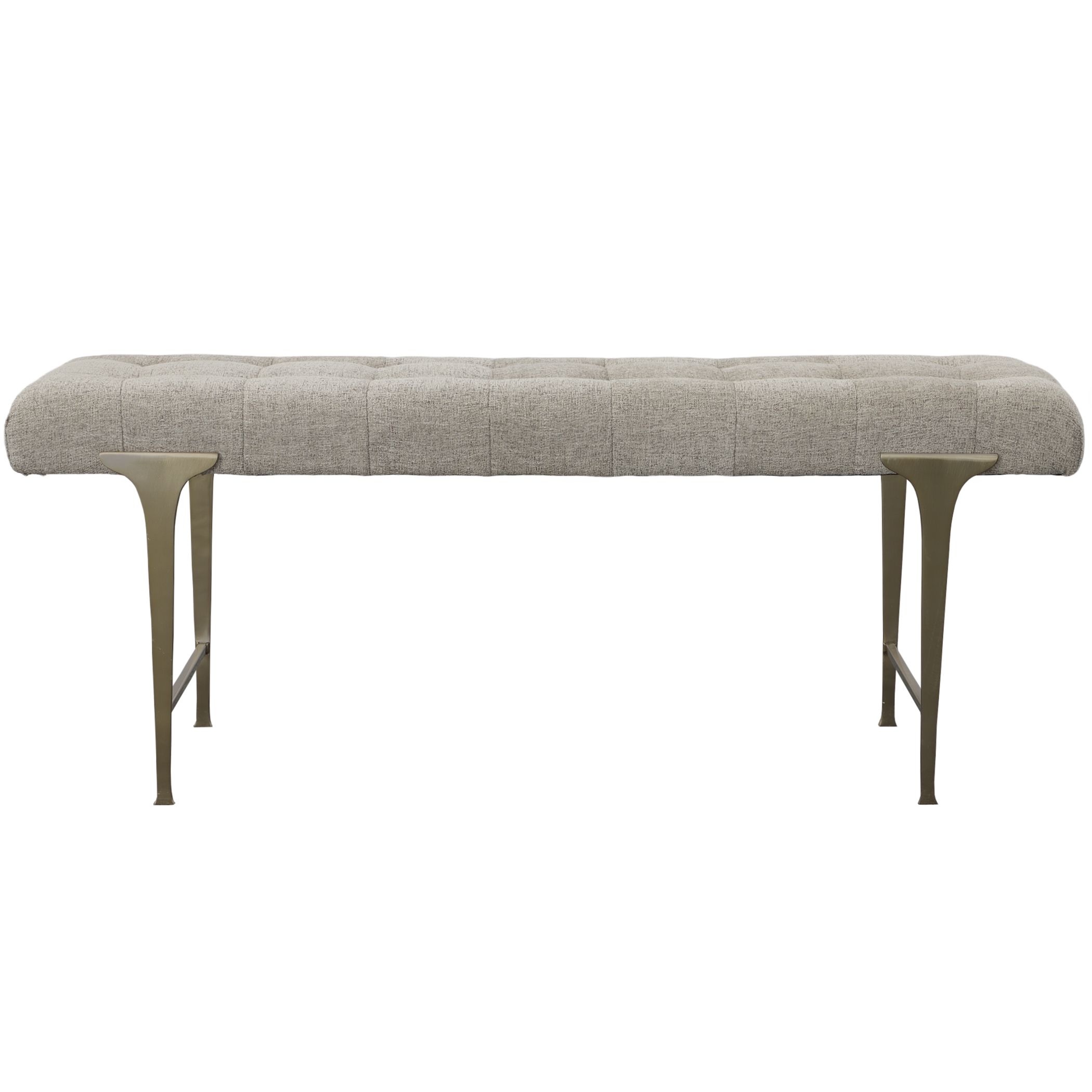 Imperial Upholstered Gray Bench - Image 5