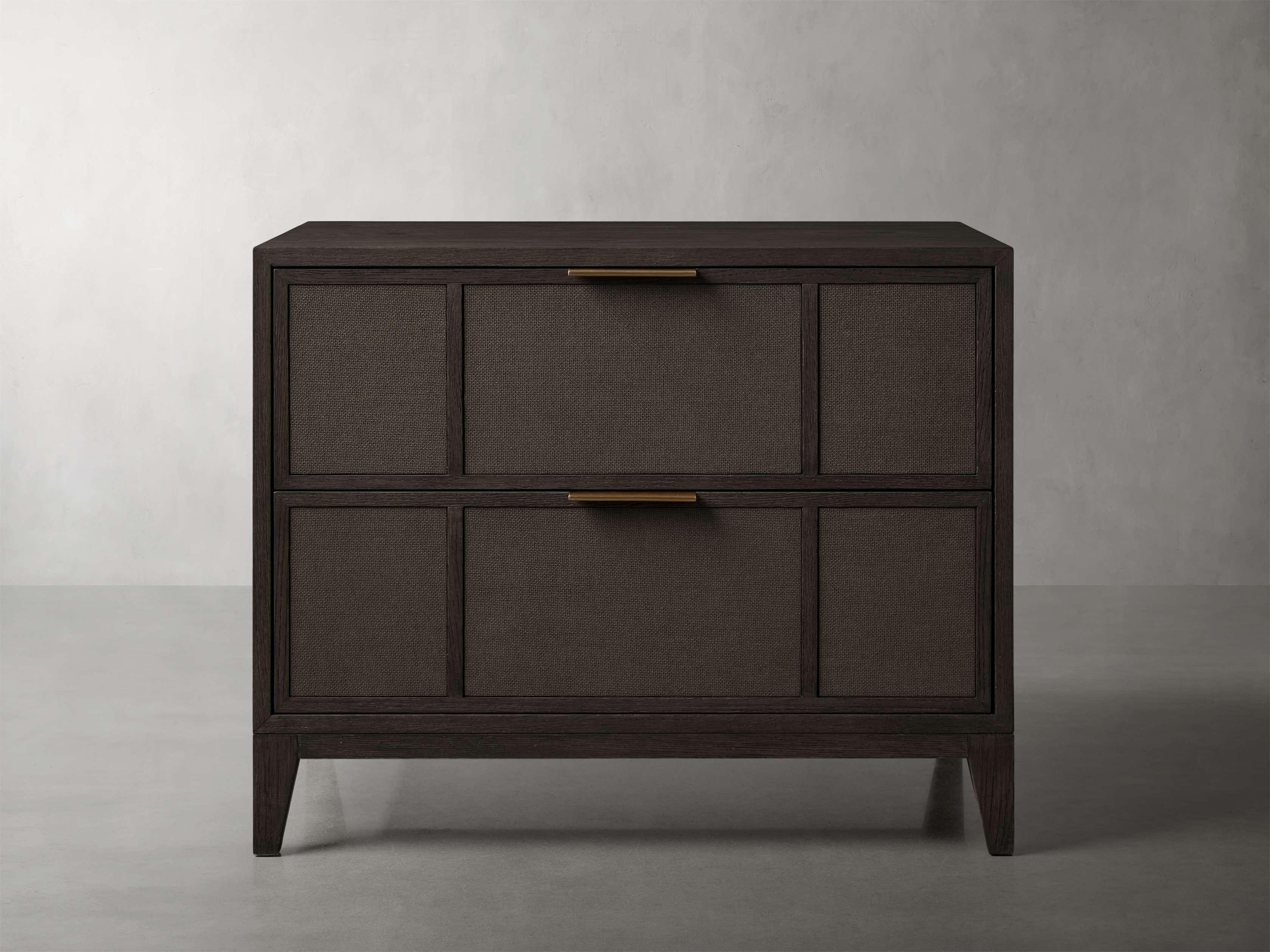 Olina Closed Nightstand in Wood Black  Ebony/26" - Image 0