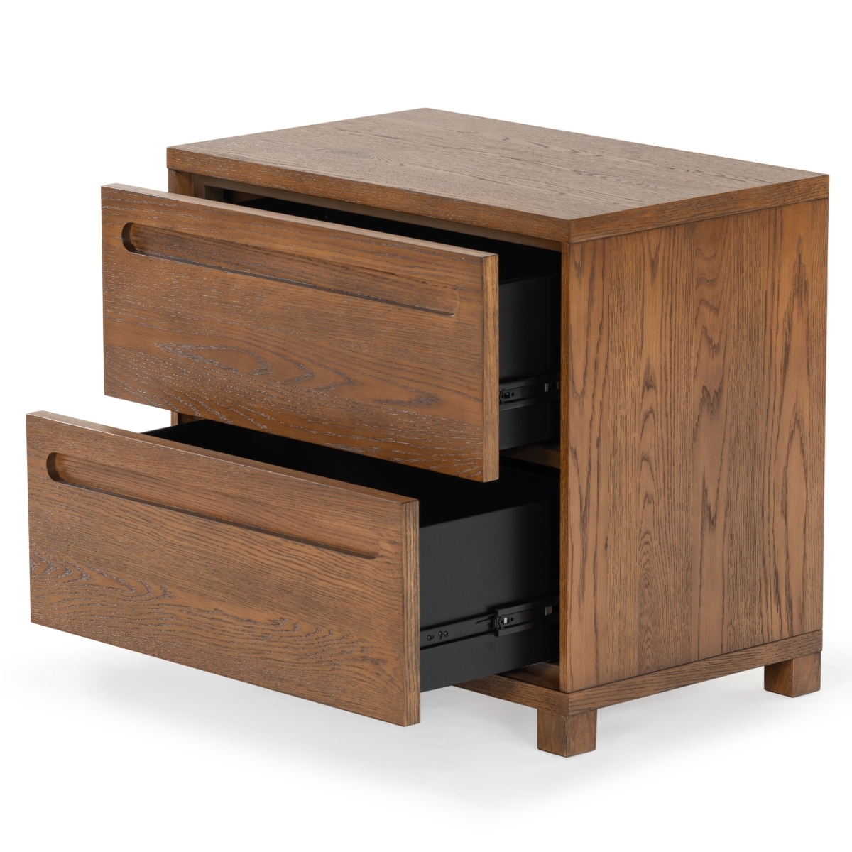 Tobiette 2 Drawer Nightstand - Medium Oak - Image 4