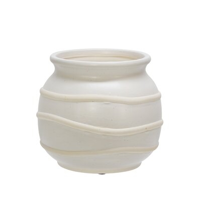 Szymon White Indoor / Outdoor Ceramic Table Vase - Image 0