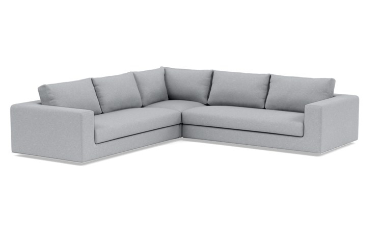 Walters Corner Sectional with Grey Gris Fabric and down alternative cushions - Image 1