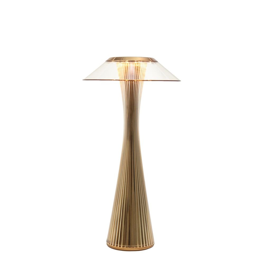 Kartell Space Portable Table Lamp, Gold, PMMA - Image 0
