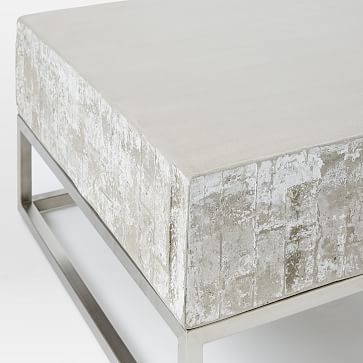 Concrete + Chrome Coffee Table - Image 3