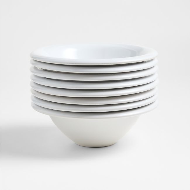 Caesna White Stoneware Cereal Bowls, Set of 8 - Image 0